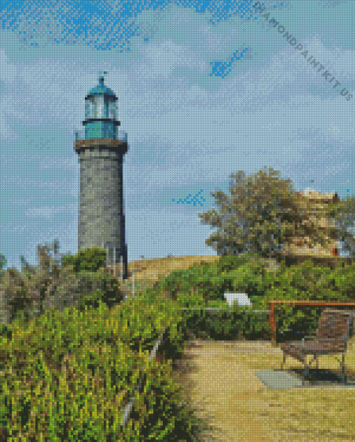 Queenscliff Black Lighthouse Australia Diamond Painting