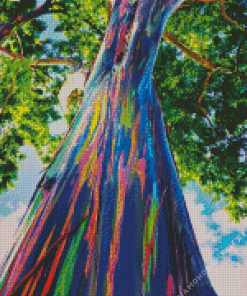 Rainbow Eucalyptus Tree Diamond Painting