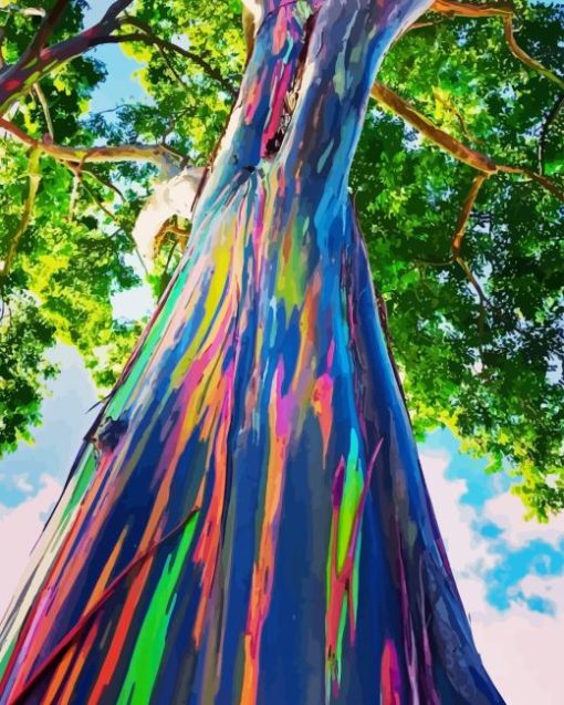 Rainbow Eucalyptus Tree Diamond Painting