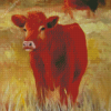 Red Cow Diamond Painting