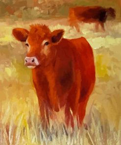 Red Cow Diamond Painting