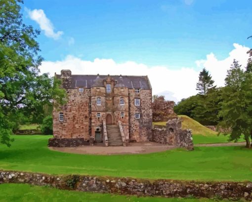 Rowallan Castle Scotland Diamond Painting