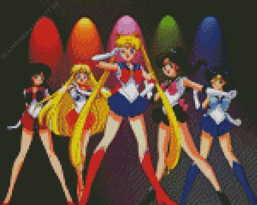 Sailor Moon Sailor Scout Diamond Painting