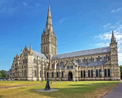 Salisbury Cathedral England Diamond Painting