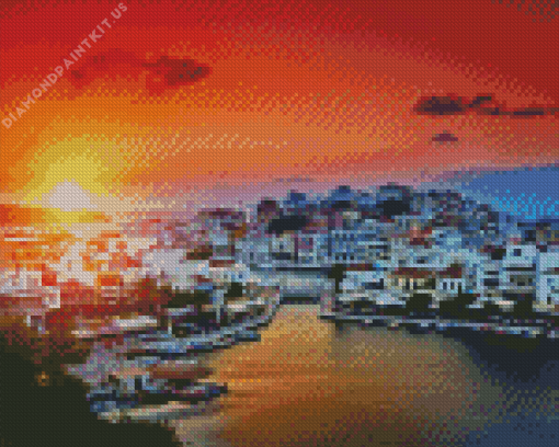 Sunset Agios Nikolaos Diamond Painting