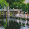 Swan Boats Diamond Painting