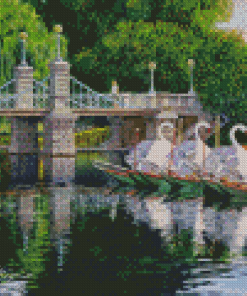 Swan Boats Diamond Painting