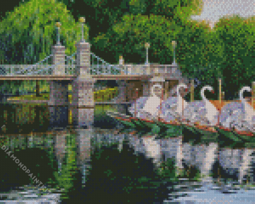 Swan Boats Diamond Painting