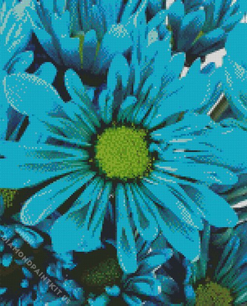 Turquoise Flower Diamond Painting