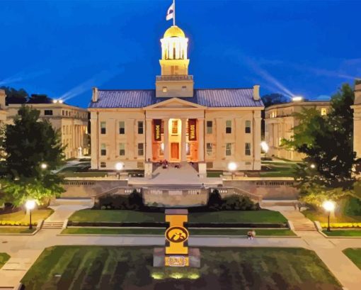 University of Iowa Building Diamond Painting