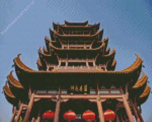 Yellow Crane Tower China Diamond Painting