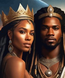 African King And Queen Diamond Painting