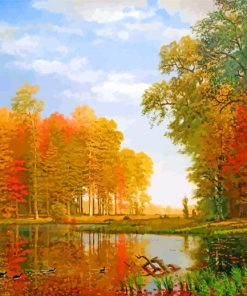 Albert Bierstadt Autumn Woods Diamond Painting