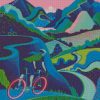 Bicyclist Girl Diamond Painting