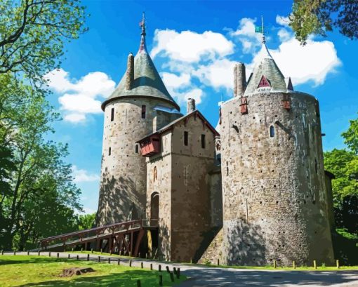 Castell Coch Castle Diamond Painting