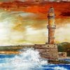 Chania Lighthouse Art Diamond Painting