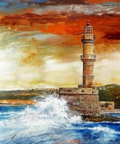 Chania Lighthouse Art Diamond Painting