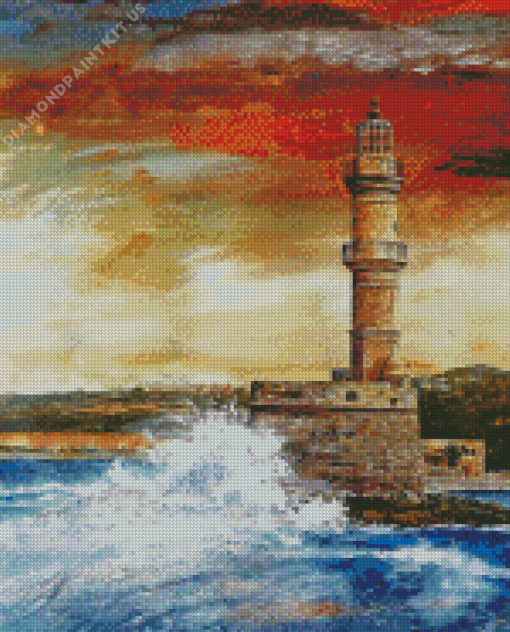 Chania Lighthouse Art Diamond Painting