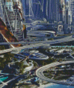 Fantasy Utopia City Diamond Painting