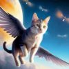 Flying Cat with Wings Diamond Painting