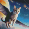 Flying Cat with Wings Diamond Painting