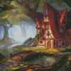 House in Forest Diamond Painting