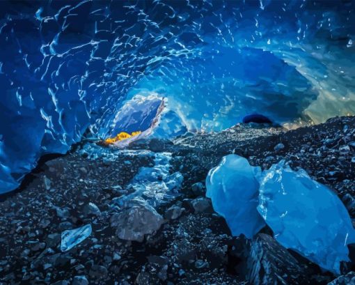 Blue Ice Cave Diamond Painting