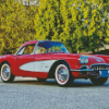 Red 1960 Corvette Diamond Painting