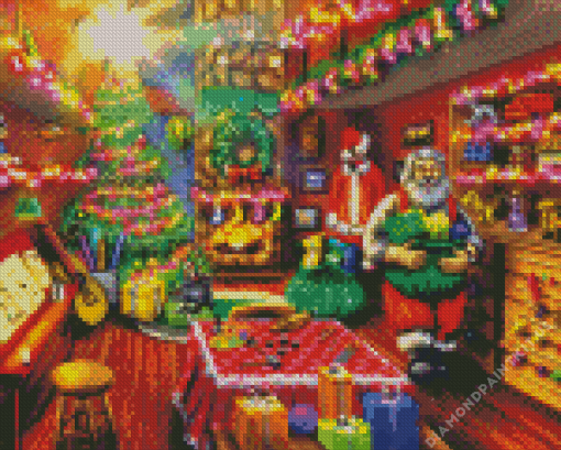 Santa Workshop Diamond Painting