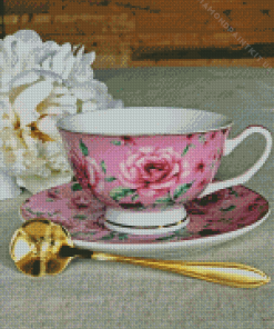 Vintage Cup and Saucer Diamond Painting