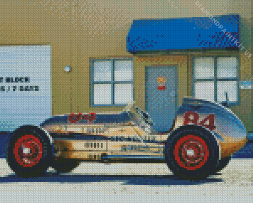 Vintage Racing Car Diamond Painting