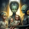 Alien Family Diamond Painting