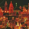 Country Club Kansas Christmas Lights Diamond Painting