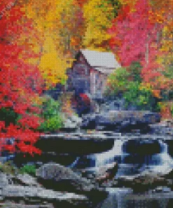 Glade Creek Grist Mill Diamond Painting