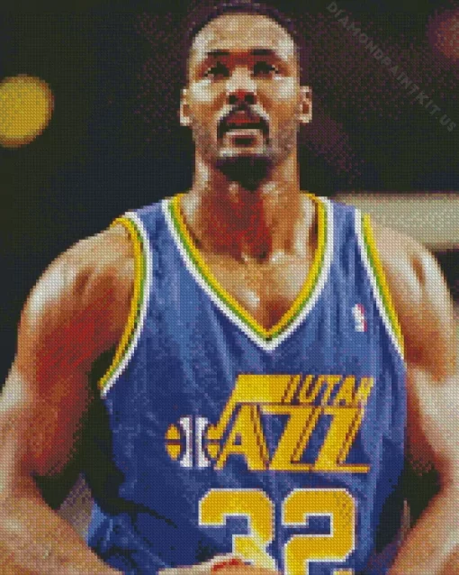 Karl Malone Basketballer Diamond Painting