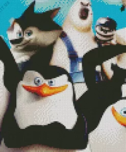 Madagascar Penguin Diamond Painting