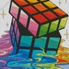 Melting Rubiks Cube Diamond Painting