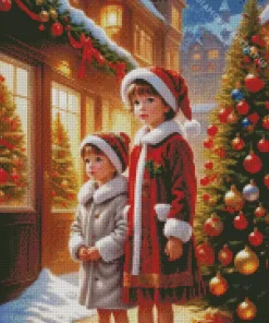 Merry Christmas Children Diamond Painting