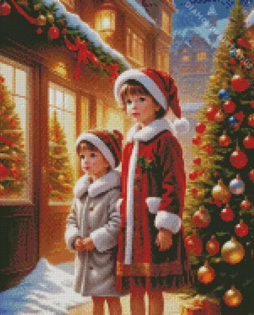 Merry Christmas Children Diamond Painting