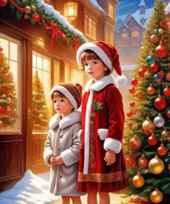 Merry Christmas Children Diamond Painting