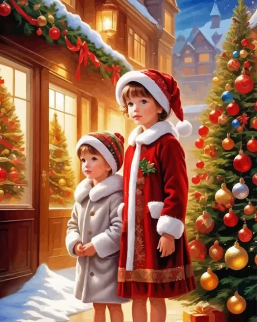 Merry Christmas Children Diamond Painting