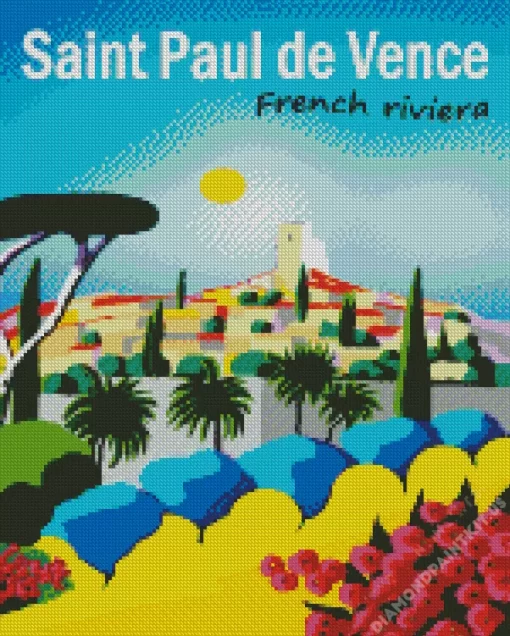 Saint Paul de Vence Poster Diamond Painting