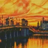 Sunset Bridge of Lions Diamond Painting