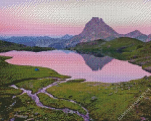 Sunset Over Pyrenees Diamond Painting