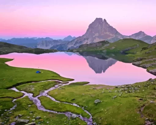 Sunset Over Pyrenees Diamond Painting