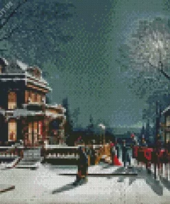 Vintage Christmas Evening Diamond Painting