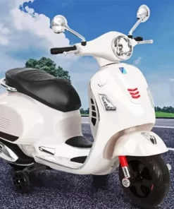 White Vespa Diamond Painting