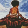 Black Father And Child Diamond Painting