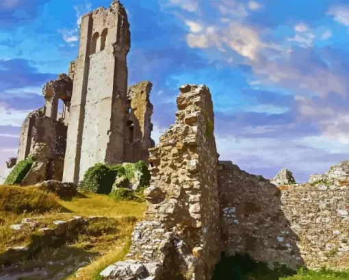 Corfe Castle Diamond Painting