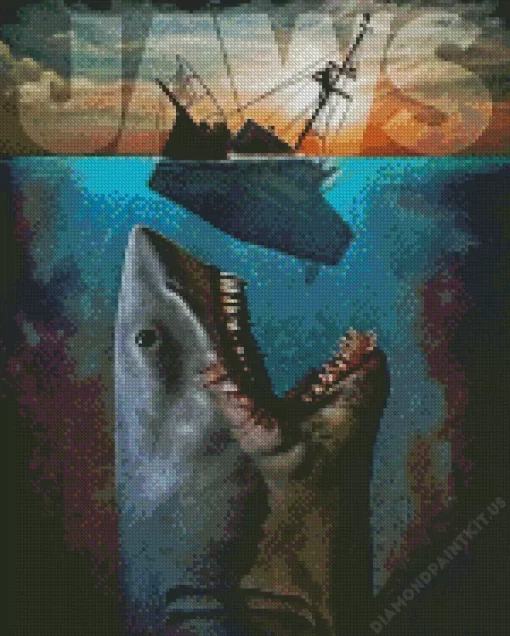 Jaws Film Diamond Painting